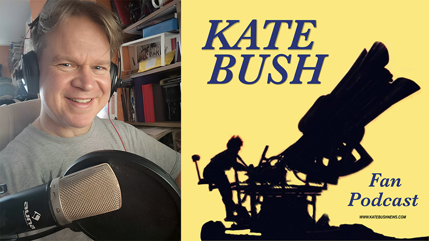 Seán Twomey host of the Kate Bush Fan Podcast and podcast logo image